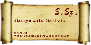 Steigerwald Szilvia névjegykártya